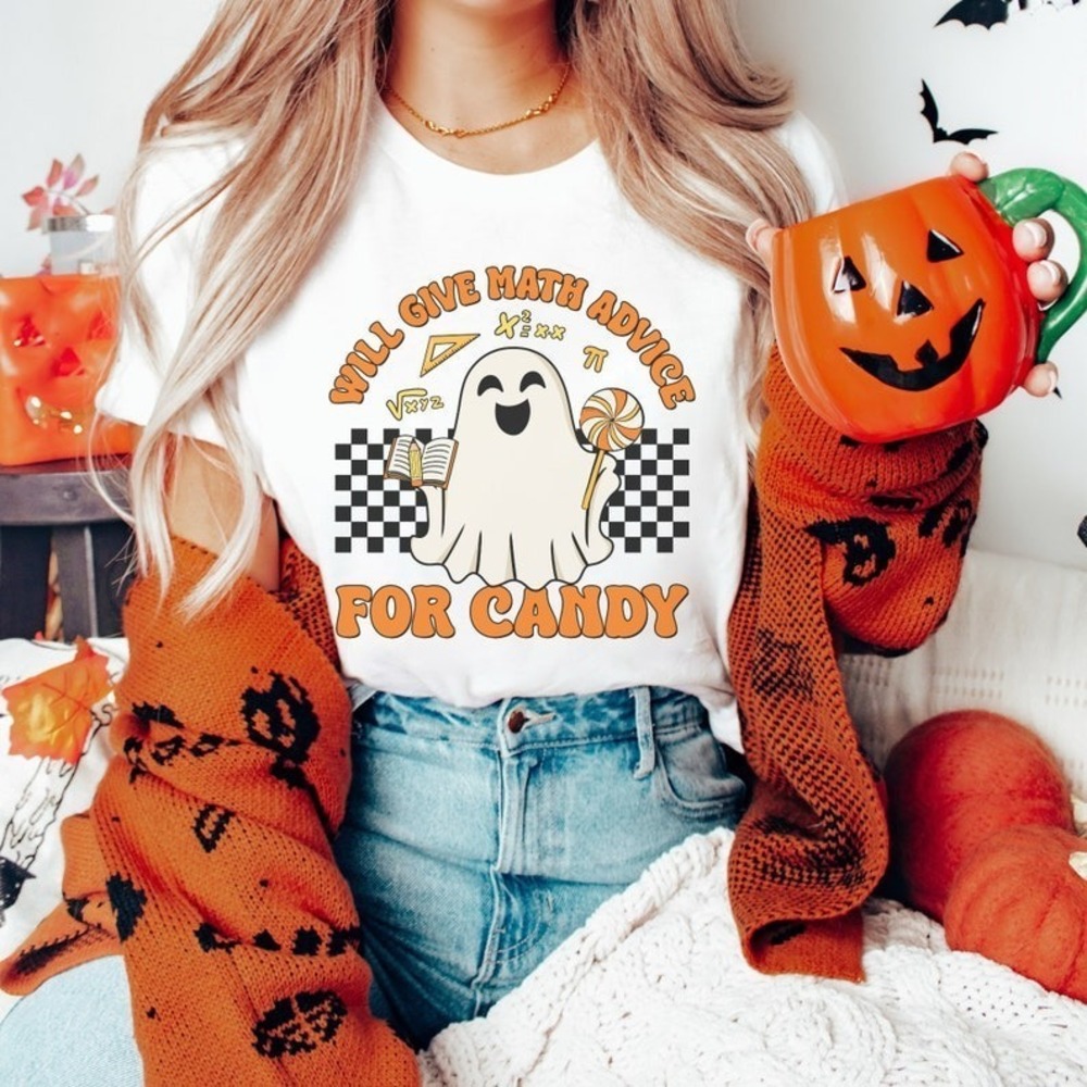 Halloween Math Teacher Shirt Funny Spooky T-shirts